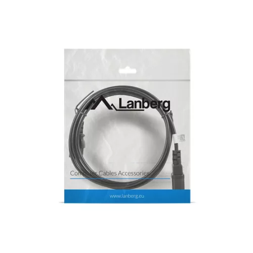 Lanberg IEC 320 C13->C14 kábel, 1,8 m, VDE, fekete