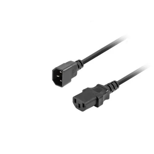 Lanberg IEC 320 C13->C14 kábel, 1,8 m, VDE, fekete