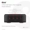 Club3D CAC-1917 gyorstöltő elosztó - 240W GaN technológia, 4x USB Type-C (PD 3.1), PPS támogatás