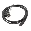 Lanberg CEE 7/7 (Mickey)->IEC 320 C5 tápkábel, 1,8 m, VDE, fekete