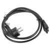 Lanberg CEE 7/7 (Mickey)->IEC 320 C5 tápkábel, 1,8 m, VDE, fekete