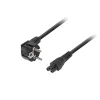 Lanberg CEE 7/7 (Mickey)->IEC 320 C5 tápkábel, 1,8 m, VDE, fekete