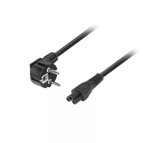 Lanberg CEE 7/7 (Mickey)->IEC 320 C5 tápkábel, 1,8 m, VDE, fekete