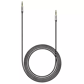   Baseus Yiven M30 3,5 mm jack sztereó audió kábel, 1,5 m, ezüst/fetete