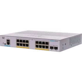   CISCO Switch 16 port, Gigabit, PoE, Ext PS, 2x1G SFP - CBS350-16P-E-2G-EU