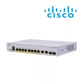   CISCO Switch 8 port, Gigabit, PoE, 2x1G Combo - CBS350-8P-2G-EU