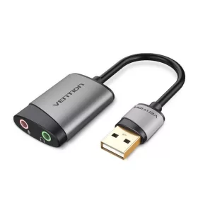   Vention USB 2.0 -> 3.5mm/F (külső, szürke), 0,15m, hangkártya