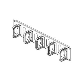 CONTEG Kábel rögzítő gyűrűs panel 19" 2U 80/60