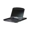 ATEN Konzol 1U Short Depth Single Rail, WideScreen LCD, PS2/USB-VGA 1366x768, 8 port - CL3108NX-ATA-AG