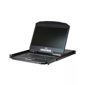   ATEN Konzol 1U Short Depth Single Rail, WideScreen LCD, PS2/USB-VGA 1366x768, 8 port - CL3108NX-ATA-AG