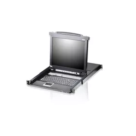   ATEN Switch 8-Port PS/2-USB VGA 17" LCD KVM, Daisy-Chain, USB periféria támogatás, Ujjlenyomat olvasó - CL5708FM-AT-AG