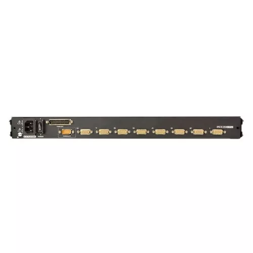 ATEN Switch 8-Port PS/2-USB VGA 17" LCD KVM, Daisy-Chain, USB periféria támogatás, Ujjlenyomat olvasó - CL5708FM-AT-AG