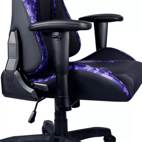 GCN Cooler Master Caliber R1S CAMO gaming szék - Fekete, Lila camouflage