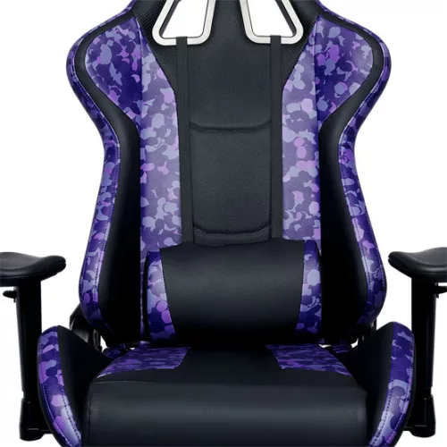GCN Cooler Master Caliber R1S CAMO gaming szék - Fekete, Lila camouflage