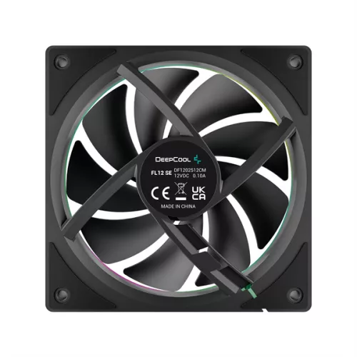DeepCool Cooler 12cm - FL12 SE (28.67dB; max.86,20 m3/h; 12cm, 3pin csatlakozó; hydro bearing, ház hűtésre, RGB, PWM)