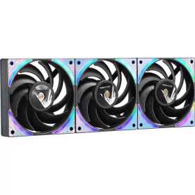   Formula Cooler 12cm - 3 db Air Bridge Plus BK (1-27,2dB, max. 63,2 m3/h, 4pin csatlakozó, hydro bearing, ARGB)