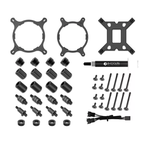 ID-Cooling CPU Water Cooler - FROSTFLOW X 240 XT SNOW (35,2dB; max. 129,39 m3/h; 2x12cm, fehér LED)