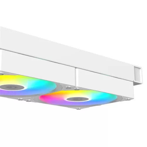 ID-Cooling CPU Water Cooler - FX240 LCD WHITE (27,2dB; max. 98,54 m3/h; 2x12cm, A-RGB, fehér)