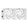 ID-Cooling CPU Water Cooler - FX240 LCD WHITE (27,2dB; max. 98,54 m3/h; 2x12cm, A-RGB, fehér)