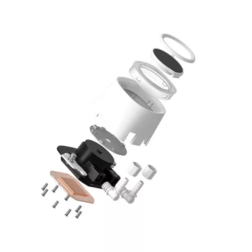 ID-Cooling CPU Water Cooler - FX240 LCD WHITE (27,2dB; max. 98,54 m3/h; 2x12cm, A-RGB, fehér)