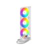 ID-Cooling CPU Water Cooler - FX360 LCD WHITE (27.2dB; max.98,54 m3/h; 3x12cm, A-RGB, fehér)