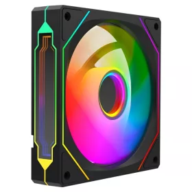   Rampage Cooler 12cm - 7C-120S (max 21,2 dBA, 65,41 m3/h, ház hűtésre, A-RGB LED, fekete)