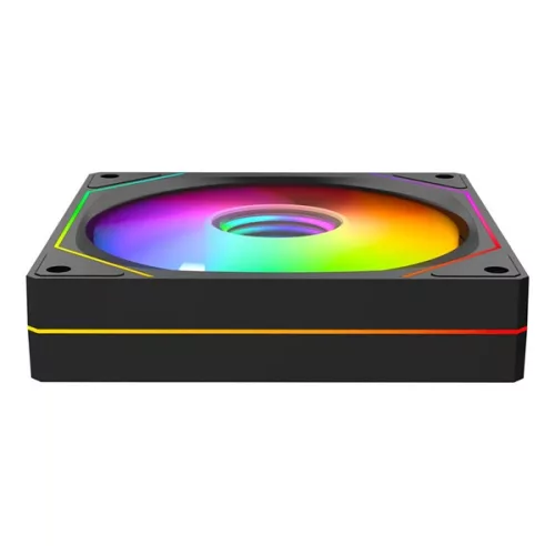 Rampage Cooler 12cm - 7C-120S (max 21,2 dBA, 65,41 m3/h, ház hűtésre, A-RGB LED, fekete)