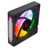 Rampage Cooler 12cm - 7C-120S (max 21,2 dBA, 65,41 m3/h, ház hűtésre, A-RGB LED, fekete)