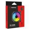 Rampage Cooler 12cm - 7C-120S (max 21,2 dBA, 65,41 m3/h, ház hűtésre, A-RGB LED, fekete)