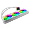Rampage CPU Water Cooler - INFINITE V360 (36,9dB max., 98,54 m3/h; 3x12cm, A-RGB LED, fehér)