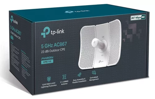 TP-LINK CPE CPE710  5GHz 867Mbps 23dBi Outdoor CPE