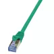 LogiLink CQ3035S Cat6A S/FTP lapos patch kábel - Zöld - 1m