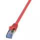 LogiLink CQ3094S Cat6A S/FTP lapos patch kábel - Piros - 10m