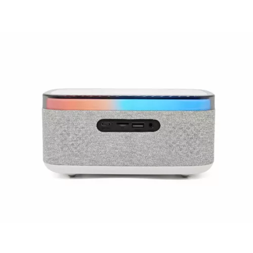 Denver CRQ-225 Rádiós ébresztőóra Bluetooth funkcióval és vezeték nélküli töltéssel - Szürke