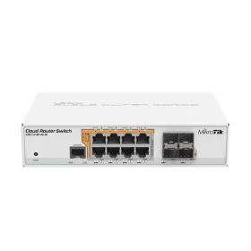 MikroTik CRS112-8P-4S-IN asztali/rackbe szerelhető switch