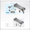 ATEN KVMP Switch USB 3.2 Gen1, 4K DisplayPort, Multi-Stream, 4 port