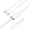 Vention USB-C 2.0/M -> 2*USB-C/M,  (5A,szilikon,fehér), 1,5m, kábel