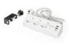 DIGITUS DA-70626 3 aljzatos 2x USB-A 1x USB-C fehér 1,5m asztali elosztó