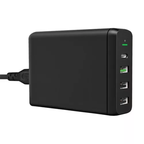 AVAX DC611 DESKY+ 75W gyorstöltő elosztó - PD 60W, QC 3.0 18W, 2xUSB A 12W
