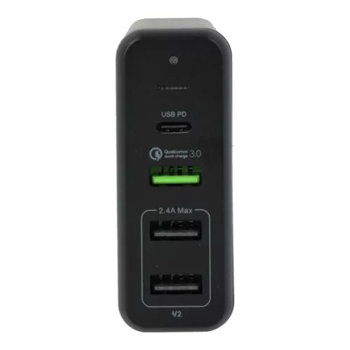 AVAX DC611 DESKY+ 75W gyorstöltő elosztó - PD 60W, QC 3.0 18W, 2xUSB A 12W