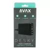 AVAX DC611 DESKY+ 75W gyorstöltő elosztó - PD 60W, QC 3.0 18W, 2xUSB A 12W