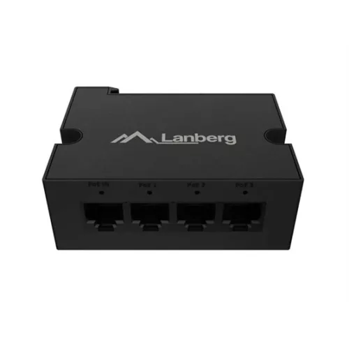 Lanberg DIN sínre szerelhető PoE Extender, 90W