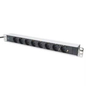   DIGITUS DN-95401 19" 1U PDU 8xCEE 7/3 schuko aljzat CEE7/7 csatlakozó 2m elosztósor