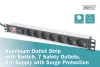 DIGITUS DN-95407 19" 1U PDU 7xCEE 7/3 schuko aljzat CEE7/7 csatlakozó 2m túlfeszültségvédett elosztósor