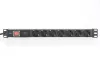 DIGITUS DN-95407 19" 1U PDU 7xCEE 7/3 schuko aljzat CEE7/7 csatlakozó 2m túlfeszültségvédett elosztósor