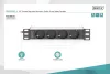 DIGITUS DN-95418 10" 1U PDU 230V 16A 4x Schuko aljzat CEE7/7 csatlakozó hálózati 2m elosztósor