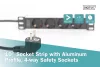 DIGITUS DN-95418 10" 1U PDU 230V 16A 4x Schuko aljzat CEE7/7 csatlakozó hálózati 2m elosztósor