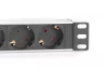 DIGITUS DN-95418 10" 1U PDU 230V 16A 4x Schuko aljzat CEE7/7 csatlakozó hálózati 2m elosztósor