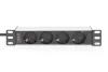 DIGITUS DN-95418 10" 1U PDU 230V 16A 4x Schuko aljzat CEE7/7 csatlakozó hálózati 2m elosztósor