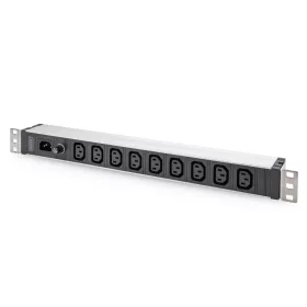   DIGITUS DN-95429 19" 1U PDU 230V 10A 9xIEC C13 aljzat IEC C14 csatlakozó 2m elosztósor